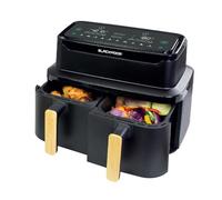 Blackmoor Dual Basket Air Fryer/Family Size 8.5L with 2 Detachable Non-Stick 4.25L Baskets/Digital Display with 10 Cooking Presets, Timer and Adjustable Temperature / 2600W