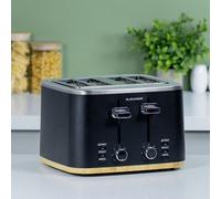 Blackmoor Nordic 4 Slice Black Toaster