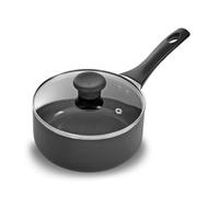 Blackmoor Saucepan with Tempered Glass Lid/Ceramic Non-Stick, PFAS-Free, All Hob Types Including Induction/Essentials Range (18cm Saucepan)
