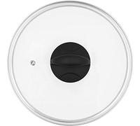 Blackmoor Tempered Glass Pan Lids | 5 Separate Sizes | Soft Touch Handles | Suitable for Pots & Pans | Built in Steam Vents | Stainless Steel Edges (Glass, 16cm)