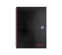Oxford BlackNRed Hardback Wirebound Recycled Notebook A4 (Pack of 2) 400194990