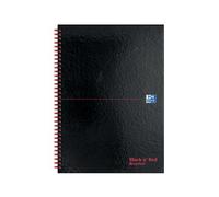 BlackNRed Hardback Wirebound Recycled Notebook A4 (Pack of 2) 400194990