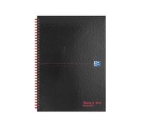 BlackNRed Hardback Wirebound Recycled Notebook A4 (Pack of 2) 400194990