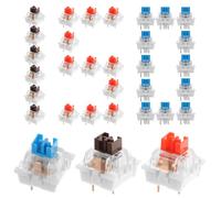 blackonvlm 150 PCS Mechanical Keyboard Switches， Mechanical Gaming Keyboard，Clicky, Tactile, LED Compatible, Dustproof, Waterproof, DIY Replaceable Including Blue, Brown and Red Three Colors