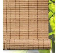 Blackout Bamboo Blind 45x60 Breathable Bamboo Roller Blinds for Windows 100x200 Privacy Natural Bamboo Shades Outdoor 160x340 Balcony Partition with Lift Easy to Install for Doors/Patio/Indoor (Size