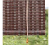 Blackout Bamboo Roller Blinds Indoor & Outdoor Privacy Curtains Versatile Room Divider Shades for Home & Patio Eco Friendly Window Treatments