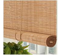 Blackout Bamboo Roller Shades Natural Outdoor Blinds Room Darkening Window Coverings Wood Venetian Blinds 50 150cm Wide WxH 110x153cm Stylish Privacy Solution