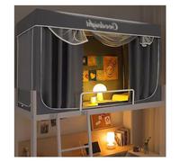 Blackout Bed Tent for Privacy Protection with Bracket, Indoor Canopy Sleeper for Student Kid Adult - Reducing Light/Easy Install