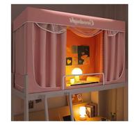Blackout Bed Tent Twin for Privacy Protection in Dormitory Bunk - Indoor Canopy Single Sleeper Bed with Bracket for Kids/Adults - Reducing Light & Easy to Install - Portable Curtain for Girls/Boys
