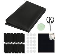 Blackout Blind 145 x 100cm Portable Blackout Blinds Stick On Temporary Blackout Fabric Black Out Blinds No Drill Black Blinds for Travel Bedroom Skylight Nursery Loft