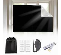 Blackout Blind, 150x100cm Portable Blackout Blinds for Any Window, Easy to Stick On No Drill for Bedroom, Indoor and Outdoor with Self Adhesive Fasteners