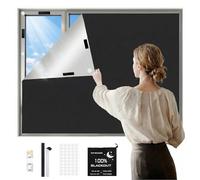 Blackout Blind 200 x 145 CM, Portable 100% Blackout Blind Curtain For Window - No Drill Stick On For Windows Cut any Size Shape, For Bedroom Nursery, Skylight, Travel, RV, Temporary Blackout Curtains