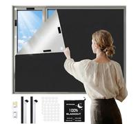 Blackout Blind 300 x 145 CM, Portable 100% Blackout Blind Curtain For Window - No Drill Stick On For Windows Cut any Size Shape, For Bedroom Nursery, Skylight, Travel, RV, Temporary Blackout Curtains