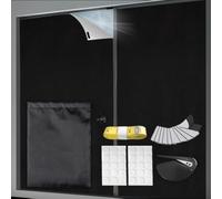 Blackout Blind, Blackout Blinds Stick on, Blackout Blinds, Large 100% Blackout Material, No Drill Blinds Black Out Portable Blackout Blind Cut to Any Size (Silver PU, 145 * 300CM)
