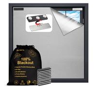 Blackout Blind,No Drill Installation with 12-Pair Strong Magnets,Temporary Light Blocking Shade for Bedroom/Nursery/Skylight/Travel,Portable Window Film-Gray