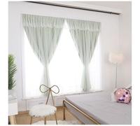 Blackout Blind Window Shades Blackout Curtains No Drilling Stick On, Nordic Star Pattern Removable Blackout Drapes for Study(Green A,W100*H170CM)