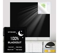 Blackout Blinds 200x145cm, 100% Blackout Shades for Window, Portable Blackout Blinds Stick on No Drill, Cut to Any Size, Temporary Blackout Curtains for Nursery, Baby, Travel and Bedroom