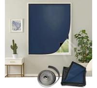 Blackout Blinds 250 x 180 cm, 100% Blackout Blind Small, Pu Coating, Temporary Or Permanent Blinds Blackout Curtains Window, with Nano Tape for Home Office, Blue