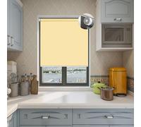 Blackout Blinds No Drill 100 x 170 cm Privacy Protection Easy to Install, Privacy Roller Blinds Durable Fittings Easy Fit for Any Window, Loft, Beige