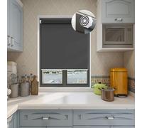 Blackout Blinds No Drill 100 x 50 cm Privacy Protection Easy to Install, Blinds Blackout Curtains Made to Measure for Any Window, Loft, Dark Grey