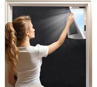 Blackout Blinds No Drill 200x145cm, Stick On Temporary Blackout Blind for Windows, 100% Blackout Window Cover, Cut to Size for Bedroom, Nursery, Travel & Rental Homes