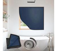 Blackout Blinds Stick on 160 x 165 cm, 100% Blackout Material, Waterproof, Any Size, Easy Stick on to Use Temporary Curtains, with Nano Tape for Home Office, Blue