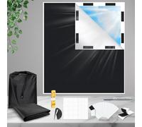 Blackout Blinds Stick on 200 x 145 CM Blackout Blind Sticky, 12 Pair Hook and Loop Tapes,Black Out Blinds Stick on for Bedroom, Travel, Blackout Blinds