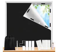 Blackout Blinds Stick On, 200x148cm Portable Blackout Blind Cut to Any Size & Shape, No Drill Blinds for Windows, Temporary Blackout Blind for Bedroom, Loft, RV Travel, Black