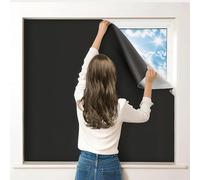 Blackout Blinds Stick on, 420D Oxford Fabric 100% Blackout Curtain for Window, Portable Blackout Shades Film for Bedroom, Cut to Any Size, Nursery Blackout Blinds for Baby Travel Temporary