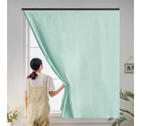 Blackout Blinds Stick on 85 x 130 cm, Easy to Stick on & Take Down, Thermal Properties Premium Fabric Blackout Roller Blinds Thermal Window, with Nano Tape for Home Office, Green