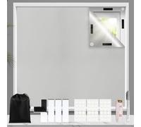 Blackout Blinds Stick On, No Drill Blinds for Windows,200x148cm Temporary Blinds Cut to Any Size & Shape, Portable Blackout Blind for Bedroom, Loft, RV Travel, Grey