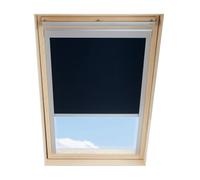 Blackout Budget Roller Blind compatible with VELUX Roof Windows with size codes C04, Black