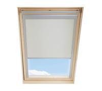 Blackout Budget Roller Blind compatible with VELUX Roof Windows with size codes S08 / 608, Beige