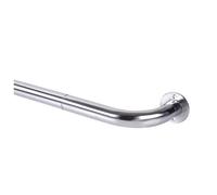 (Blackout Chrome, 70-120 cm (28" - 48" In)) Extendable Heavy Plain Ball Metal Curtain Pole 28mm Eyelet Rail With Rings Fittings Finials