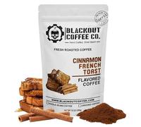 Blackout Coffee Cinnamon French Toast Flavored Medium Roast - Freshly Roasted in USA - 12oz Ground Coffee Bag