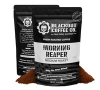 Blackout Coffee Morning Reaper Medium Roast, Bold and Strong with Smooth, Aromatic Flavour - Freshly Roasted in the USA - 12oz Bag (Ground Coffee)