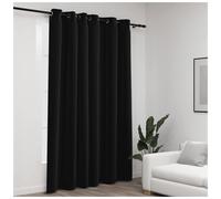 Blackout Curtain Anthracite 290x245 cm 100% Polyester LinenLook Home 12 Grommets