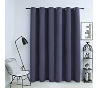 Blackout Curtain Anthracite 290x245 cm. 100% Polyester Thermal with Metal Rings