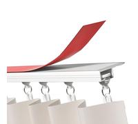 Blackout Curtain Rod140cm Black & White Straight Track PunchFree Silent Adhesive Easy Install & Stylish Window Treatment for Home Decor