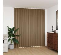 Blackout curtain Taupe 290x245cm 100% Polyester with Metal Hooks Privacy Thermal
