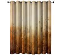 Blackout Curtain W 29.5" x L 65" (2 Panels), Abstract Retro Weeds Theme Eyelet Thermal Insulated Window Drapes for Nursery Baby Bedroom Playroom - Easy Care