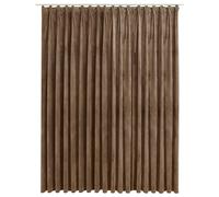 vidaXL Blackout Curtain with Hooks Velvet Beige Blind Drapery Window Curtain