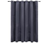 vidaXL Blackout Curtain with Metal Rings Velvet Anthracite 290x245 cm UK NEW