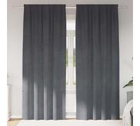 vidaXL Blackout Curtains 2 pcs Light Grey 140 x 260 cm Velvet