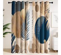 Blackout Curtains 180 x 200 CM - Thermal Curtains with Earthy Textures, Urban Abstract & Elegant Aesthetic, Set of 2 Extra Wide Drapes for Apartment & Bedroom