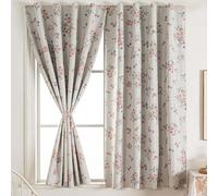 Blackout Curtains 2 Panels, Self Adhesive Black Out Blind with Coating Back Thermal Insulation Stick On Shades, Portable Window Cover for Bedroom Nursery (180x200cm,Flower)