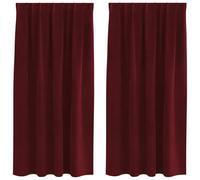 vidaXL Blackout Curtains 2 pcs Dark Pink 140 x 175 cm Velvet