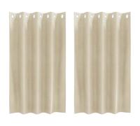 vidaXL Blackout Curtains 2 pcs Cream 140 x 140 cm Velvet