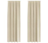 Curtains 2pcs Mustard Yellow 140x225 cm Velvet Blackout Thermal Lined With Hooks
