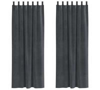 vidaXL Blackout Curtains 2 pcs Light Grey 140 x 260 cm Velvet